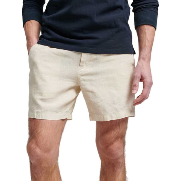 Superdry Shortsit Studios Overdyed Linen Beige S Mies