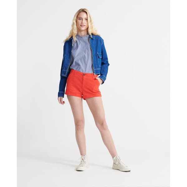 Superdry Chino Shorts Hot Röd XL Kvinna
