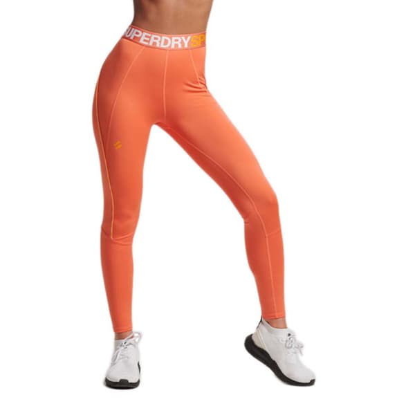 Superdry Leggings Train Branded Elastic Orange S Kvinde