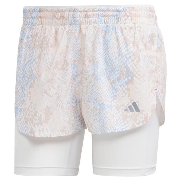 Adidas Shorts Fast 2 In 1 Aop Hvid XL Kvinde