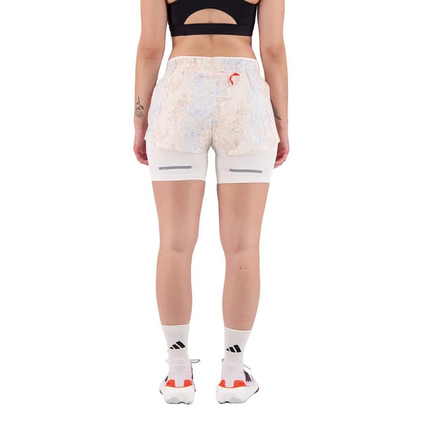 Adidas Shorts Fast 2 In 1 Aop Hvid XL Kvinde