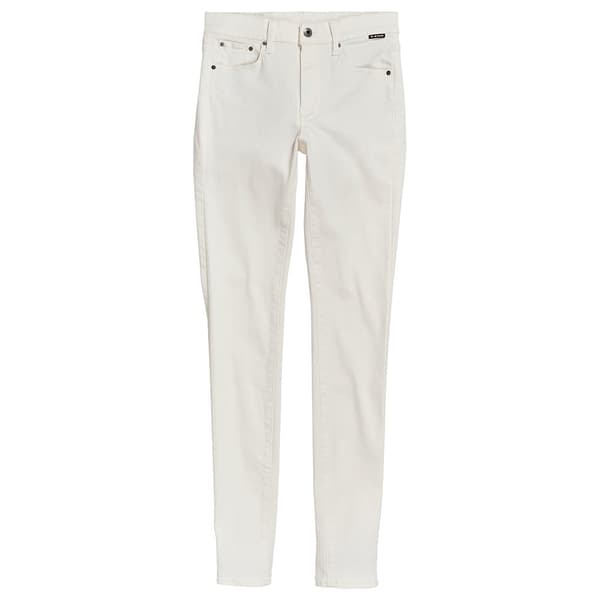 G-star Jeans Med Hög Midja 3301 Skinny Fit Vit 27 / 32 Kvinna