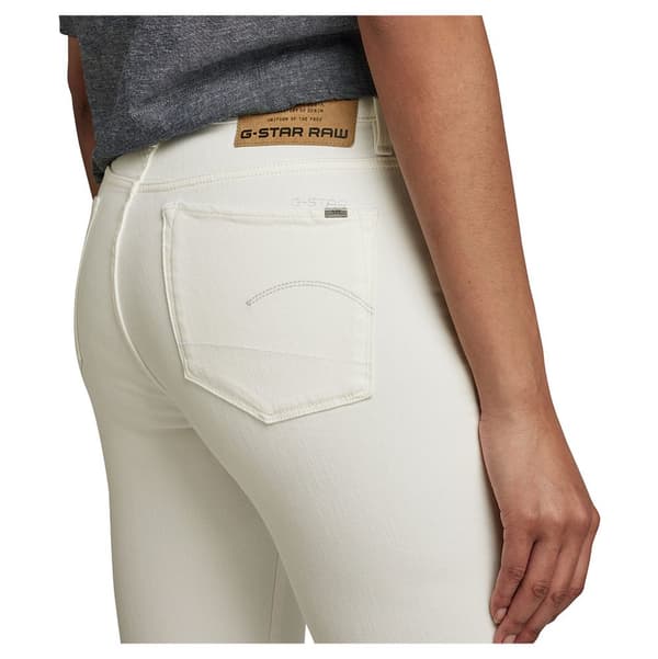 G-star Jeans Med Hög Midja 3301 Skinny Fit Vit 27 / 32 Kvinna