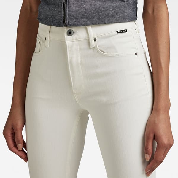G-star Jeans Med Hög Midja 3301 Skinny Fit Vit 27 / 32 Kvinna