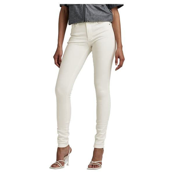 G-star Jeans Med Hög Midja 3301 Skinny Fit Vit 27 / 32 Kvinna