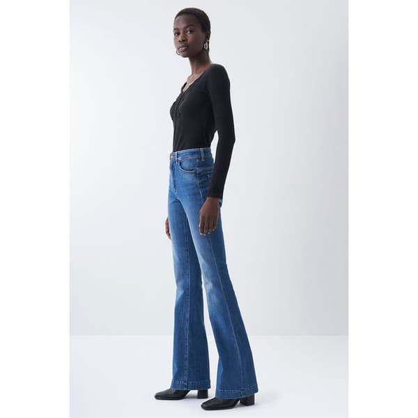 Salsa Jeans Glamour Flare Jeans Push In Secret Blå 31 / 34 Kvinna