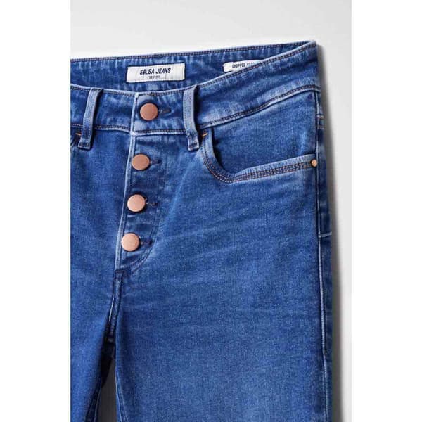 Salsa Jeans Farkut Destiny Crop Slim Fit Buttons In The Front Sininen 29 / 28 Nainen