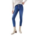 Pikkukuva 1 / 7: Salsa Jeans Farkut Destiny Crop Slim Fit Buttons In The Front Sininen 29 / 28 Nainen