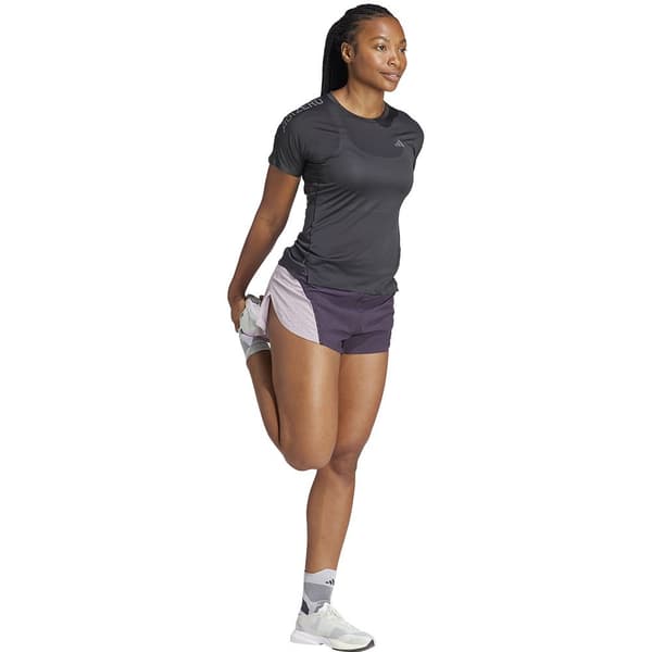 Adidas Shortsit Adizero Split Musta,Violetti L Nainen