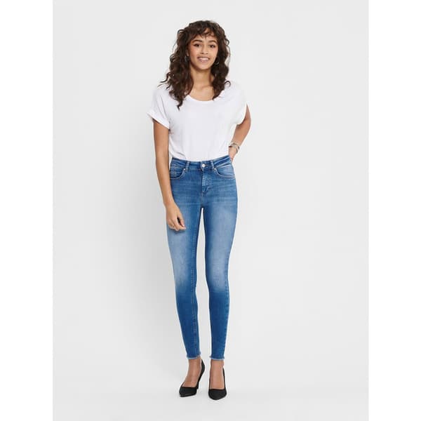 Only Farkut Blush Life Mid Waist Skinny Ankle Raw Rea12187 Sininen S / 30 Nainen