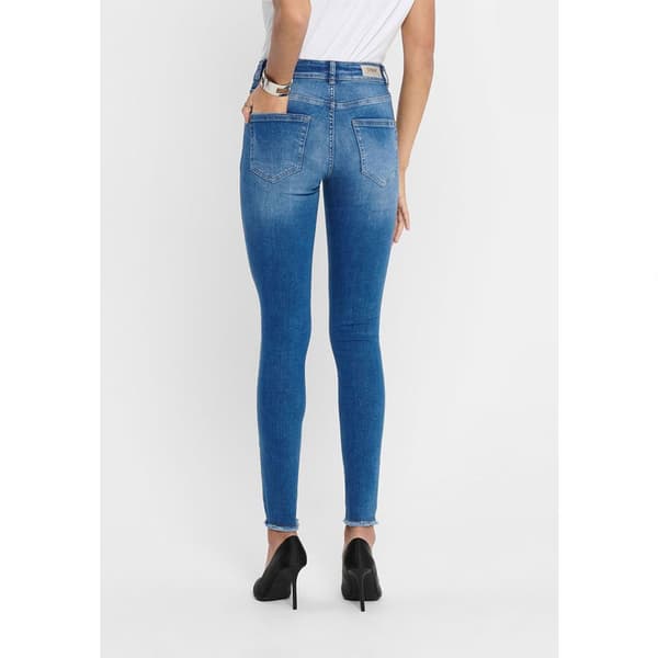 Only Farkut Blush Life Mid Waist Skinny Ankle Raw Rea12187 Sininen S / 30 Nainen