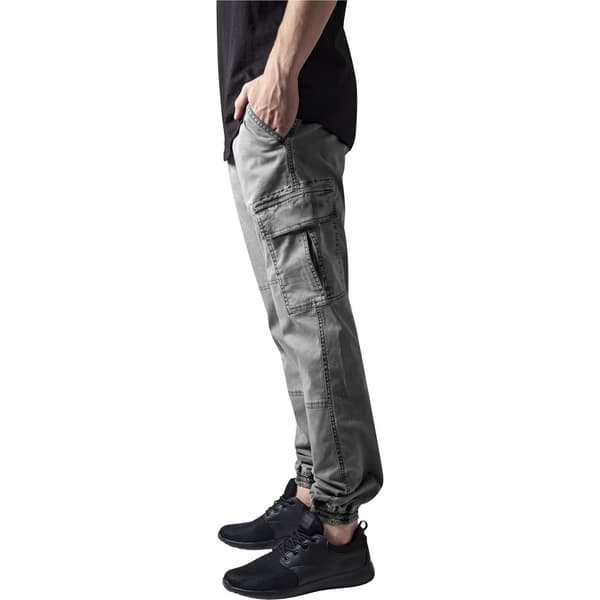 Urban Classics Cargo Twill Byxor Washed Grå 34 Man