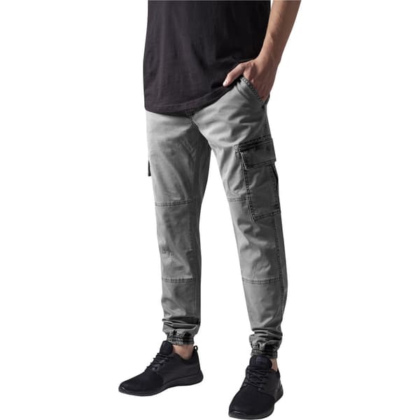 Urban Classics Cargo Twill Byxor Washed Grå 34 Man