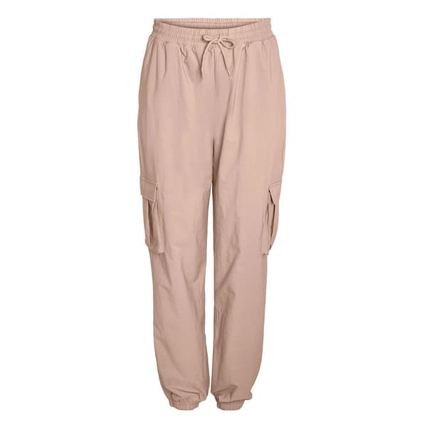 Noisy May Korkeavyötäröiset Cargo-housut Kirby Woven Beige S Nainen