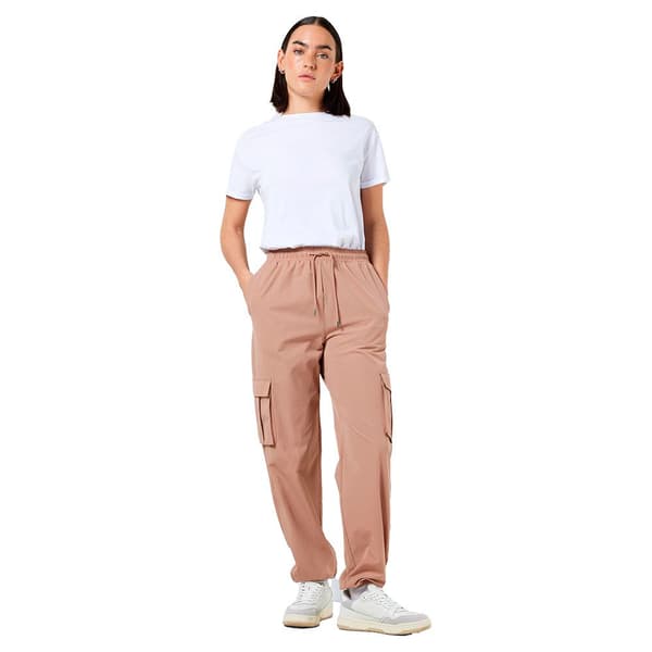 Noisy May Korkeavyötäröiset Cargo-housut Kirby Woven Beige S Nainen