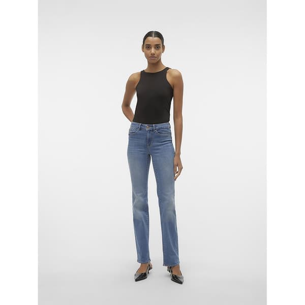 Vero Moda Jeans Med Mellemtalje Flash Straight Fit Li347 Blå M / 32 Kvinde