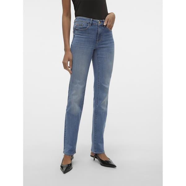 Vero Moda Jeans Med Mellemtalje Flash Straight Fit Li347 Blå M / 32 Kvinde