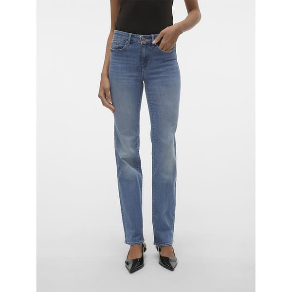 Vero Moda Jeans Med Mellemtalje Flash Straight Fit Li347 Blå M / 32 Kvinde