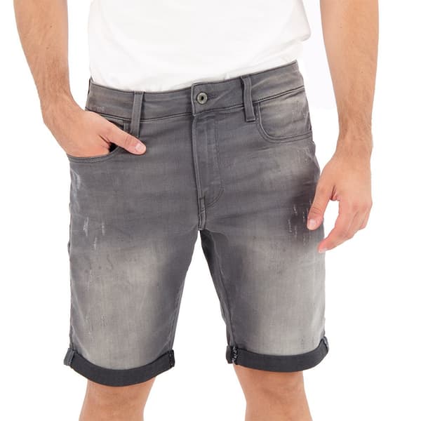 G-star Denim Shorts 3301 Slim 1/2 Grå 34 Mand