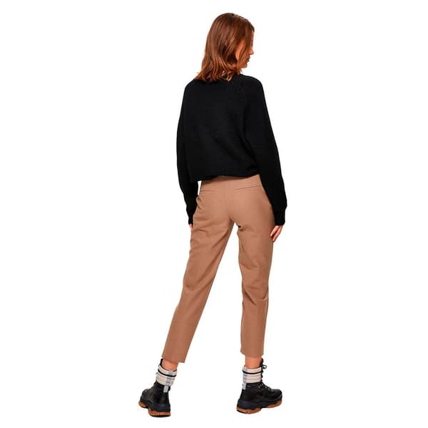Selected Byxor Ria Mid Waist Cropped Brun 36 Kvinna