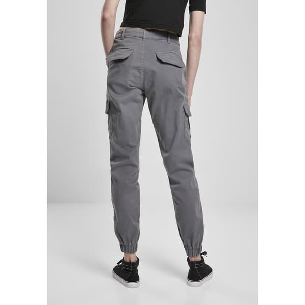 Urban Classics Bukser High Waist Cargo Grå 29 Kvinde