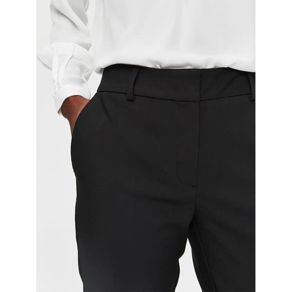 Selected Housut Rita Mid Waist Slim Musta 36 Nainen