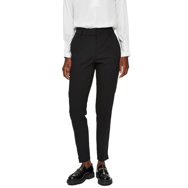 Selected Housut Rita Mid Waist Slim Musta 36 Nainen