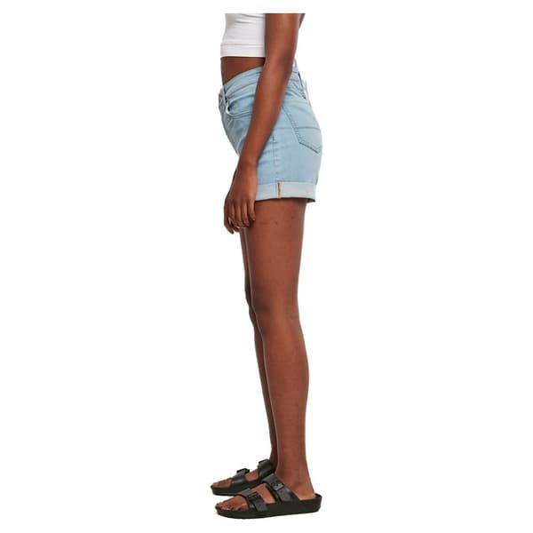 Urban Classics Denimshorts Med Mellemtalje Organic Stretch Blå 28 Kvinde
