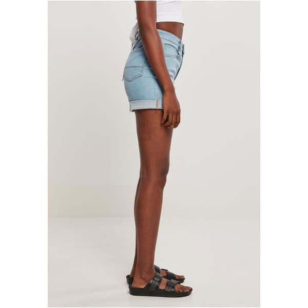 Urban Classics Denimshorts Med Mellemtalje Organic Stretch Blå 28 Kvinde
