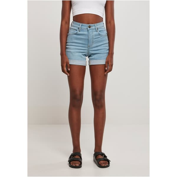 Urban Classics Denimshorts Med Mellemtalje Organic Stretch Blå 28 Kvinde