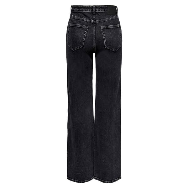 Only Jeans Med Hög Midja Juicy Wide Leg Svart 30 / 30 Kvinna