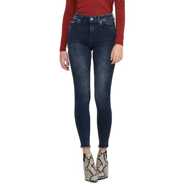 Only Jeans Blush Life Mid Waist Skinny Ankle Blå XS / 32 Kvinna
