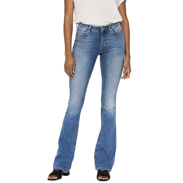 Only Jeans Med Mellemtalje Blush Flared Tai467 Blå L / 32 Kvinde
