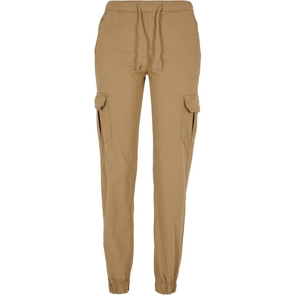 Urban Classics Hög Midja Byxor Cargo Beige M Kvinna