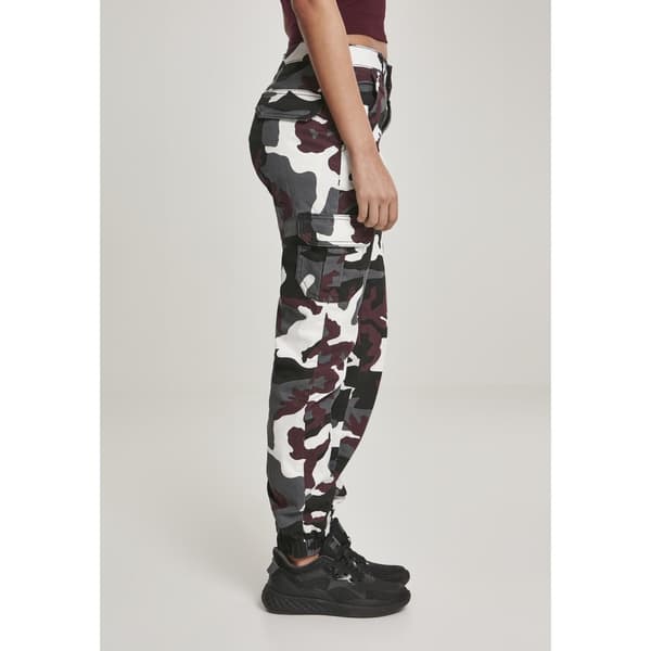 Urban Classics Byxor Waist Cargo Röd 26 Kvinna