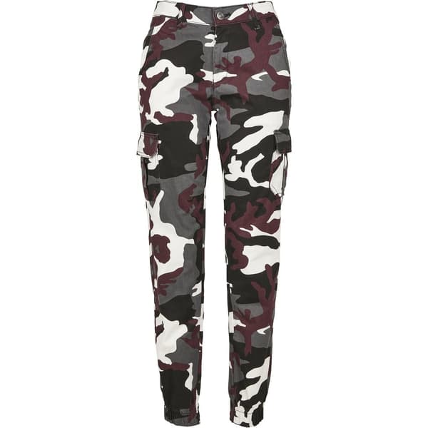 Urban Classics Byxor Waist Cargo Röd 26 Kvinna