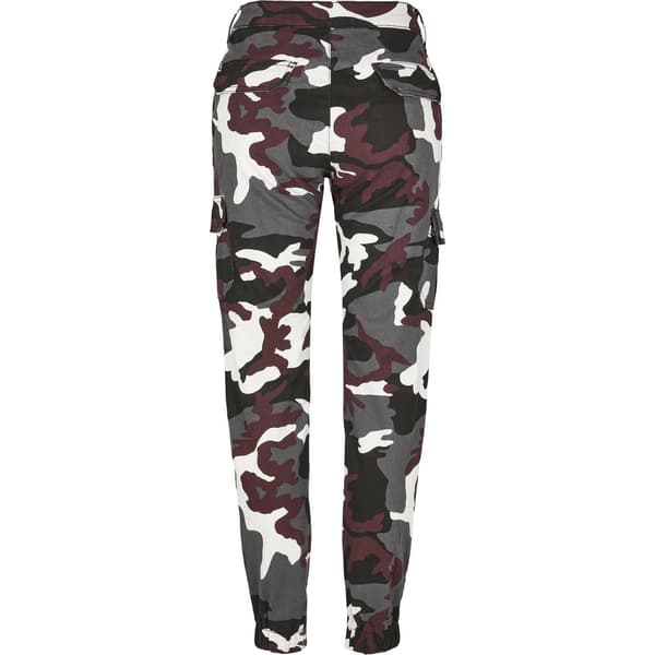 Urban Classics Byxor Waist Cargo Röd 26 Kvinna
