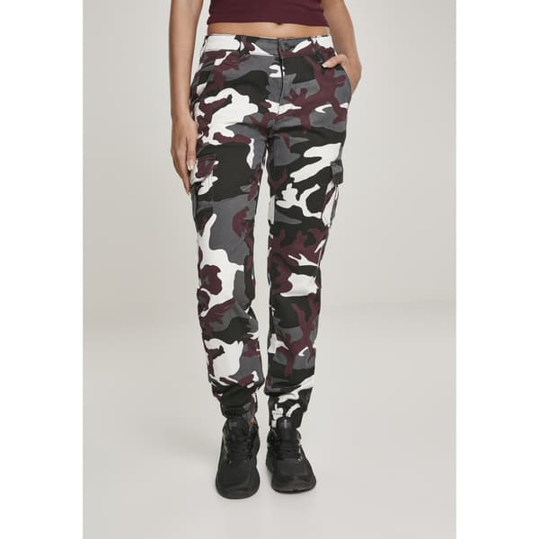 Urban Classics Byxor Waist Cargo Röd 26 Kvinna