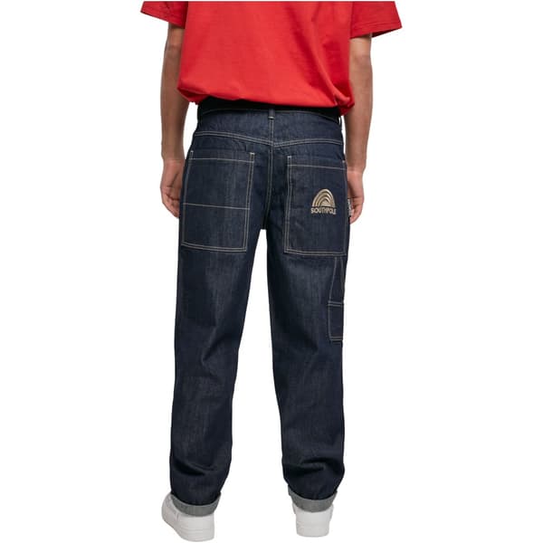 Southpole Jeans Med Mellemtalje Embroidery Blå 30 Mand