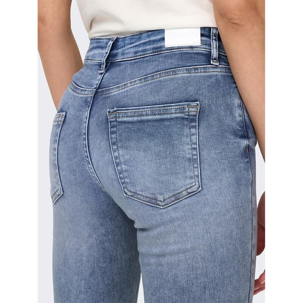 Only Jeans Med Mid Midja Blush Skinny Fit Ank Raw Rea694 Blå M / 32 Kvinna