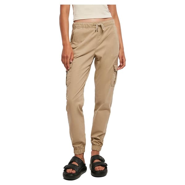 Urban Classics Høj Talje Bukser Cargo Beige S Kvinde