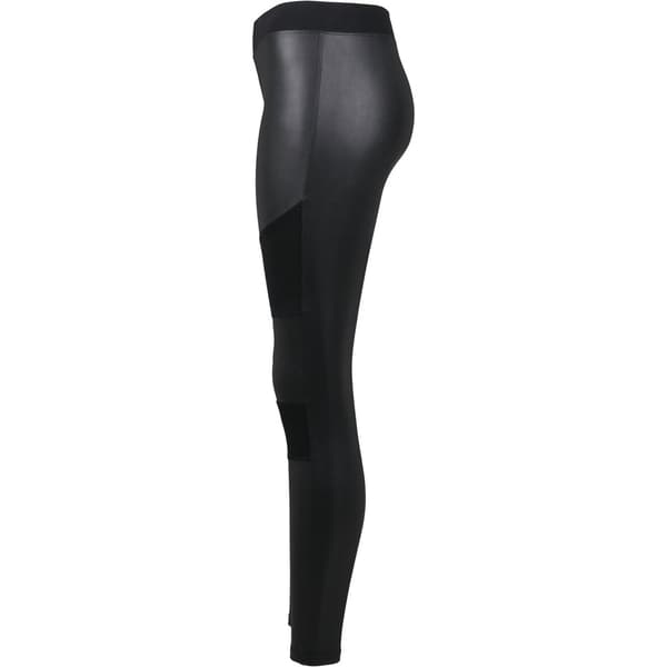 Urban Classics Falsk Læder Stor Leggings Sort 2XL Kvinde
