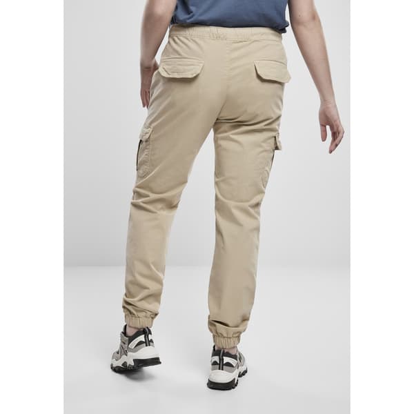 Urban Classics Bukser High Waist Cargo Jogging Beige 2XL Kvinde