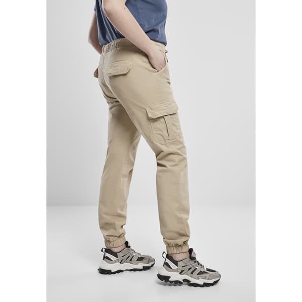 Urban Classics Bukser High Waist Cargo Jogging Beige 2XL Kvinde