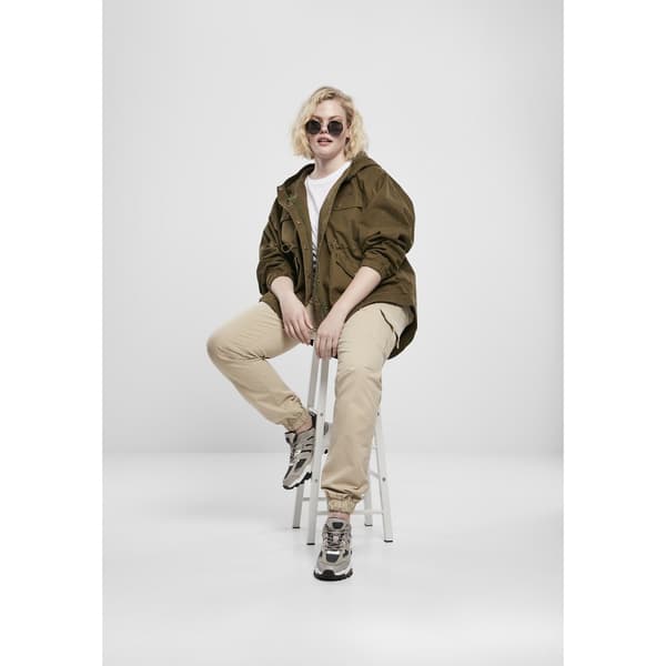Urban Classics Bukser High Waist Cargo Jogging Beige 2XL Kvinde