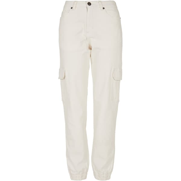 Urban Classics Jeans Med Høj Talje Organic Stretch Cargo Hvid 27 Kvinde