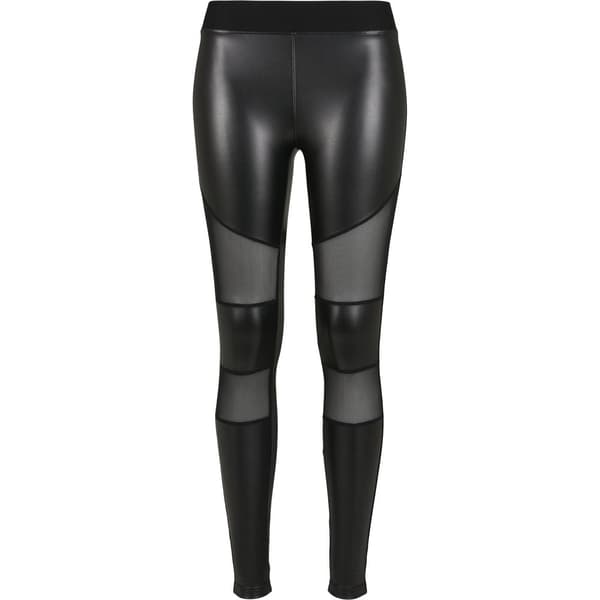 Urban Classics Leggings I Kunstlæder Sort 2XL Kvinde