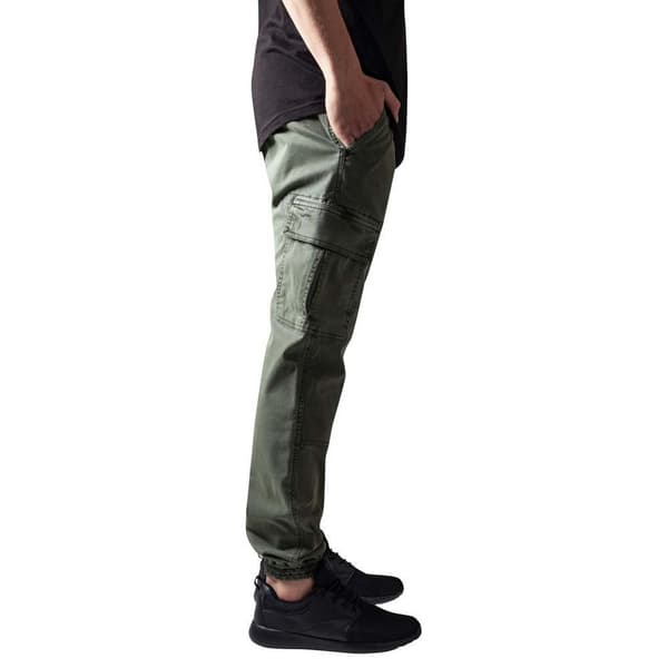 Urban Classics Cargo Joggere Washed Twill Grøn 42 Mand