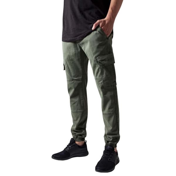 Urban Classics Cargo Joggere Washed Twill Grøn 42 Mand