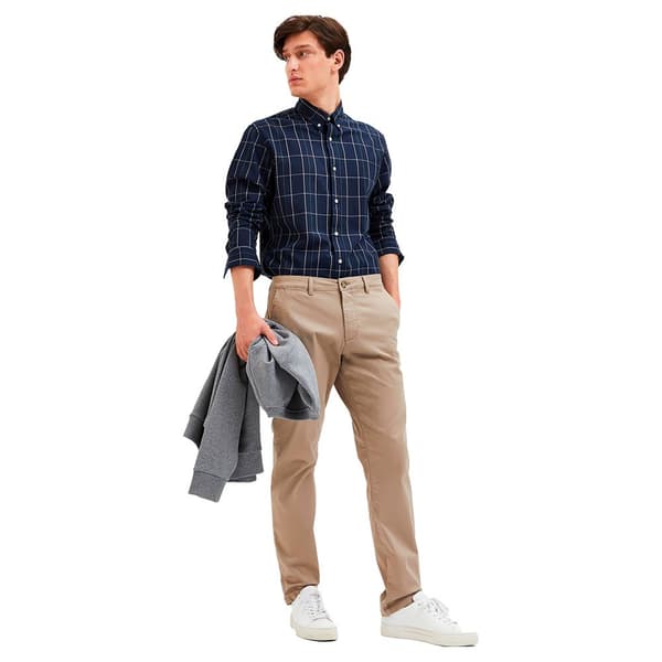 Selected Chino Bukser New Miles Slim Fit Beige 33 / 34 Mand